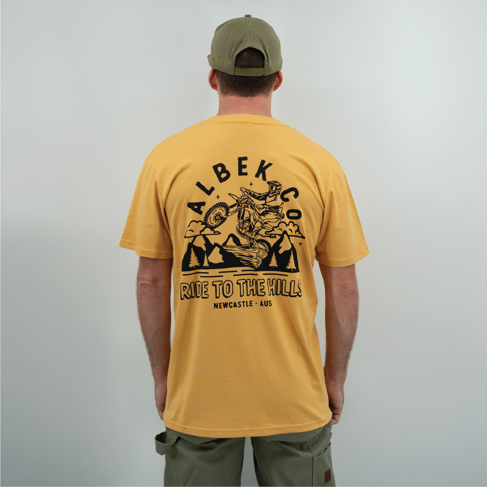 Ride To The Hills Tee - Mustard