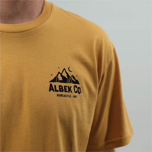 Ride To The Hills Tee - Mustard
