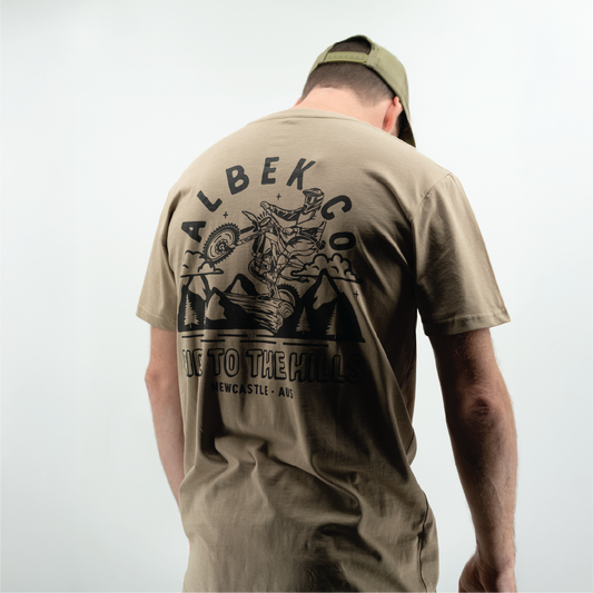 Ride To The Hills Tee - Sand