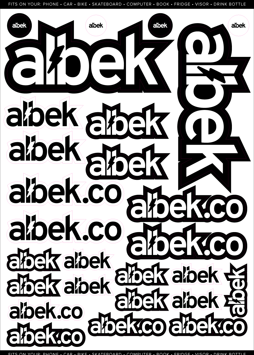 ALBEK LOGO PACK STICKER SHEET